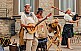 Mittelalterliches mit Dudelsack: Die Bäsareisser aus den Haßbergen.  Foto: Marie-Claire Götzinger